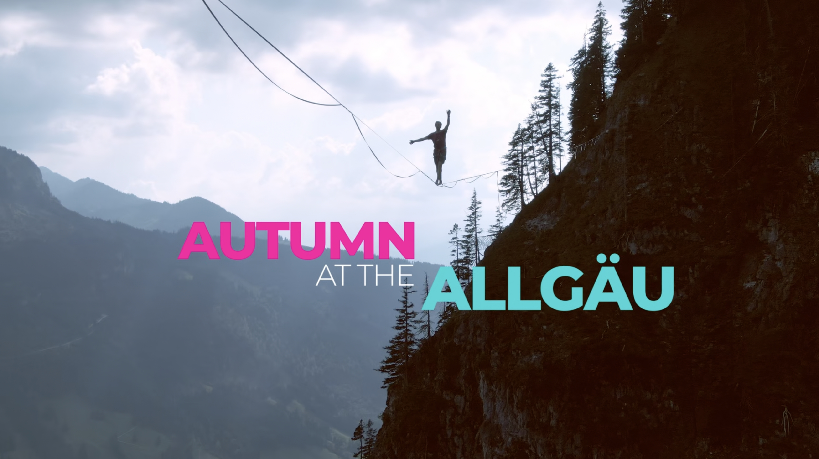 Autumn highline at the Allgäu