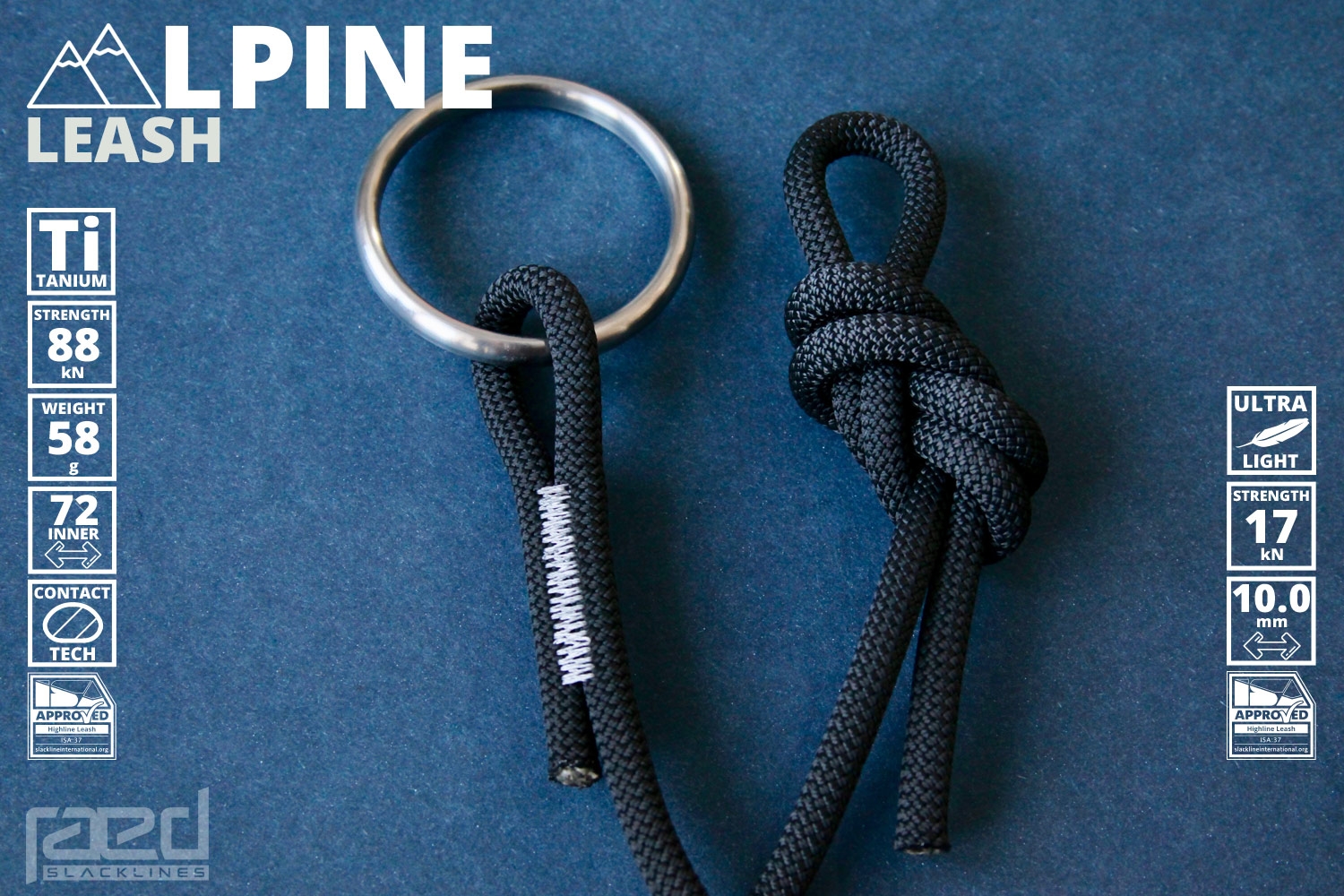 Alpine highline leash set
